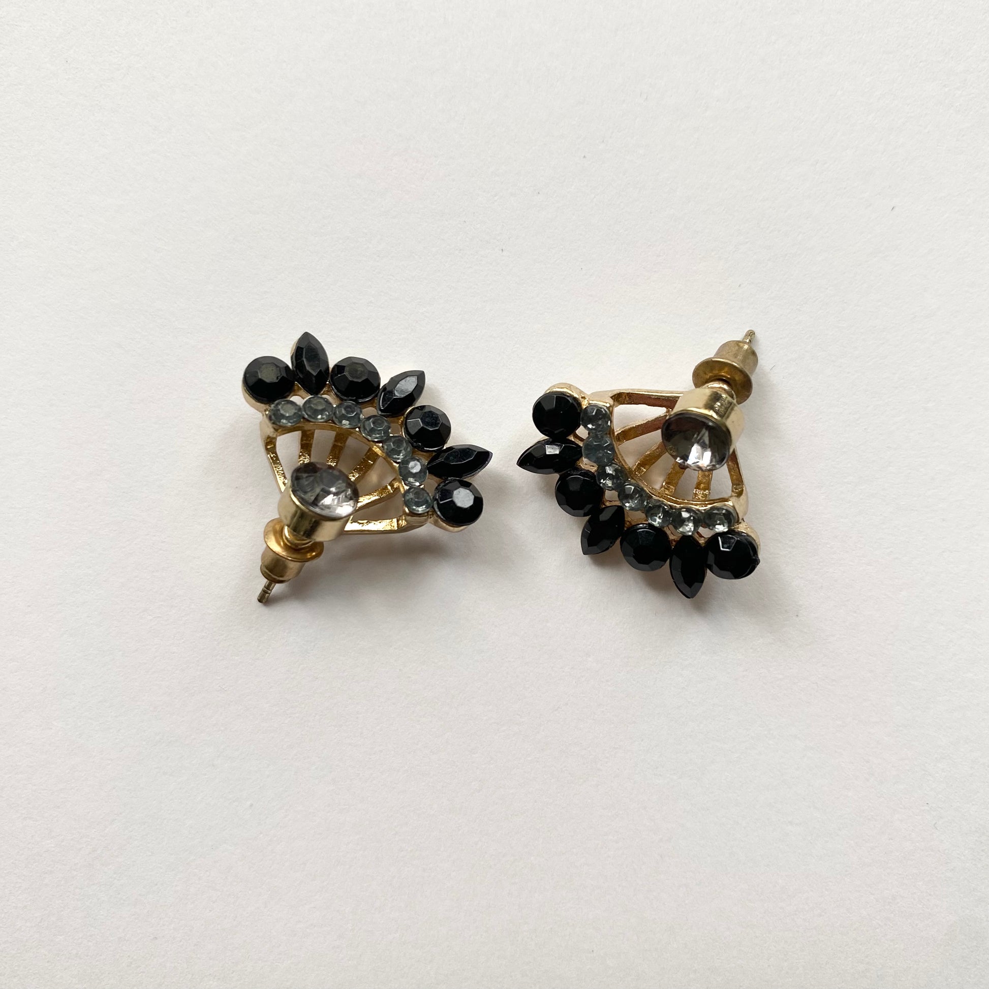Ear Jacket - Earrings (Black/Gold)